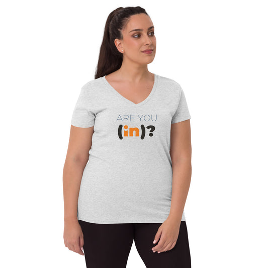 Are You (iN)? Women’s recycled v-neck t-shirt Light Colored